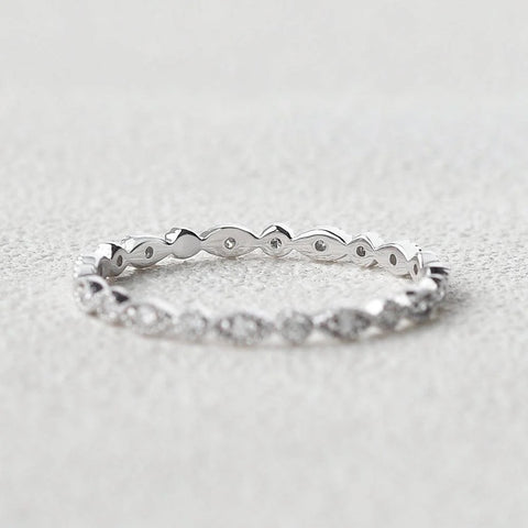 Full Eternity Unique Style Round Cut Moissanite Wedding Gift