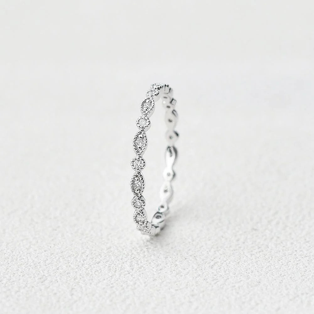 Full Eternity Unique Style Round Cut Moissanite Wedding Gift