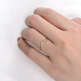 Moissanite Round Cut Chevron Shape Anniversary Gift For Her