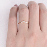 Moissanite Round Cut Chevron Shape Anniversary Gift For Her