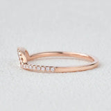 Curved Style Moissnaite Round Cut Eternity Band for Her