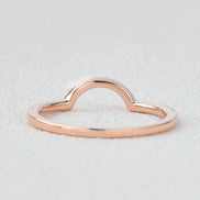 Curved Style Moissnaite Round Cut Eternity Band for Her