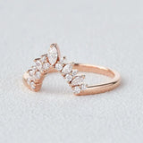 Moissanite Marquise Cut Wedding Band For Women