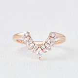 Moissanite Marquise Cut Wedding Band For Women