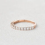 D Color Moissanite Round Cut Half Eternity Band For Wife
