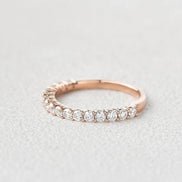 D Color Moissanite Round Cut Half Eternity Wedding Gift band For Women