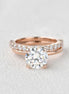 Moissanite Round Cut Solitaire Wedding Ring Set