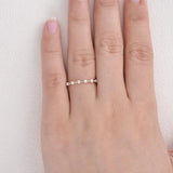 Moissanite Round Cut Half Eternity Wedding Proposal Band