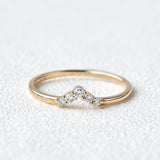 Moissanite Round Cut Chevron Shape Anniversary Gift For Her