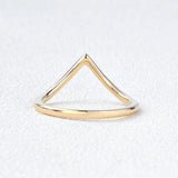 Round Cut Chevron Lab Created Moissanite Band For Women