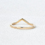 Chevron Shape D Color Moissanite Round Cut Wedding Band