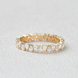 Full Eternity Pear Cut Moissnaite Diamond Fancy Band