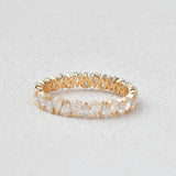 Full Eternity Pear Cut Moissnaite Diamond Fancy Band
