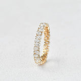 Full Eternity Pear Cut Moissnaite Diamond Fancy Band