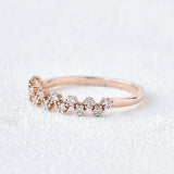 Colorless Moissanite Diamond Round Cut Snow Flake Band
