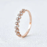 Colorless Moissanite Diamond Round Cut Snow Flake Band