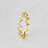 Moissnaite Diamond Crown Style Round Cut Full Eternity Band