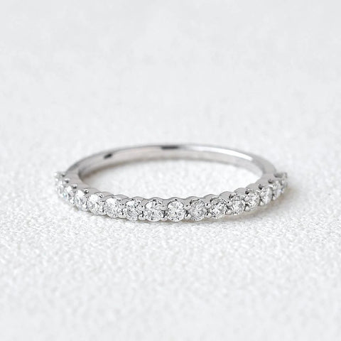 Round Cut Eternity D Color Moissanite Anniversary Day Gift For Her