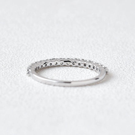 Round Cut Eternity D Color Moissanite Anniversary Day Gift For Her