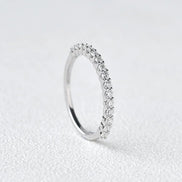Round Cut Eternity D Color Moissanite Anniversary Day Gift For Her
