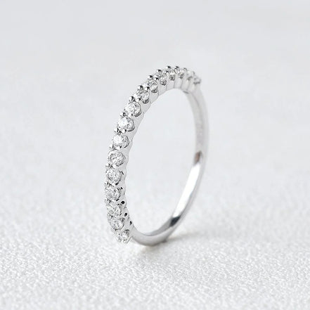Round Cut Eternity D Color Moissanite Anniversary Day Gift For Her