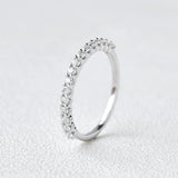 Round Cut Eternity D Color Moissanite Anniversary Day Gift For Her