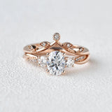 Moisanite D Color Oval Cut Twisted Proposal Ring For Women