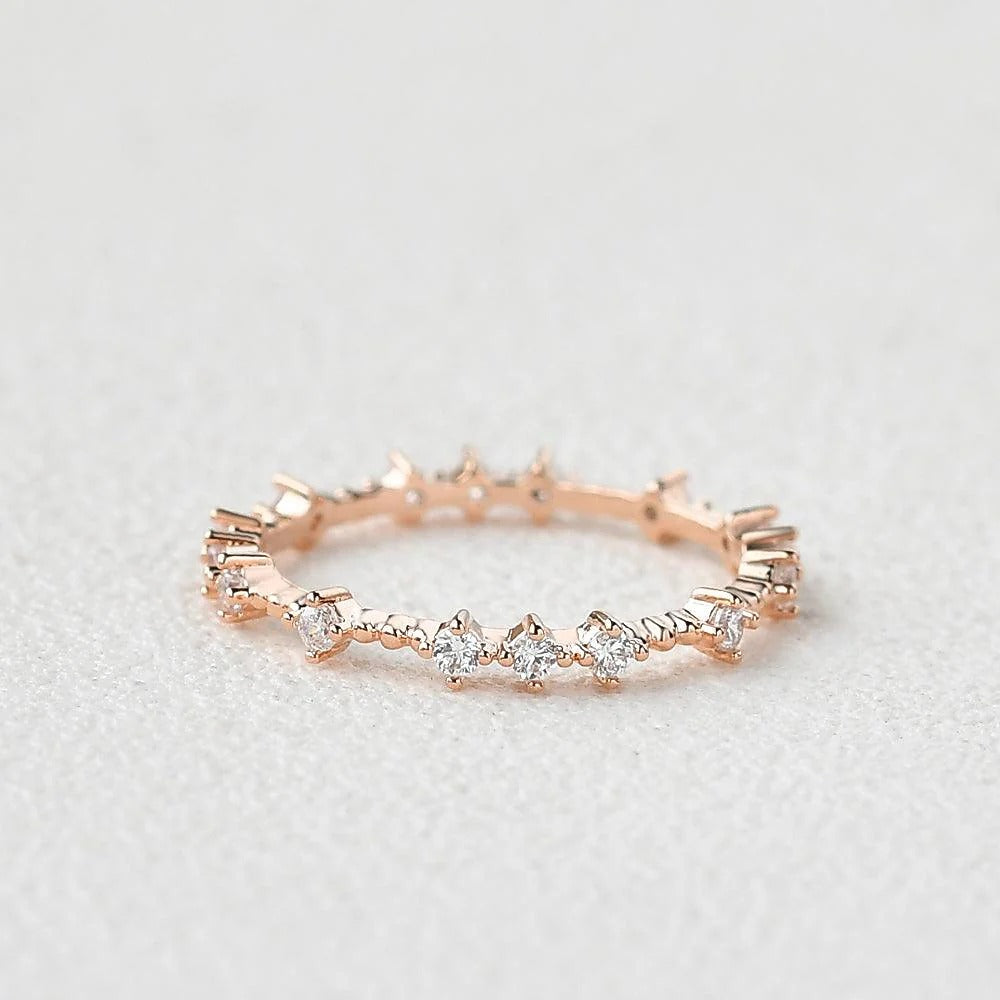 Moissanite Full Eternity Round Cut Fancy Band For Her