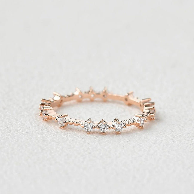 Moissanite Full Eternity Round Cut Fancy Band For Her