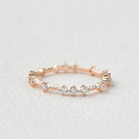 Moissanite Full Eternity Round Cut Fancy Band For Her