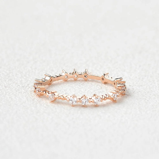 Moissanite Full Eternity Round Cut Fancy Band For Her