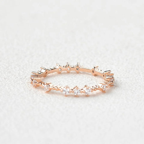 Moissanite Full Eternity Round Cut Fancy Band For Her