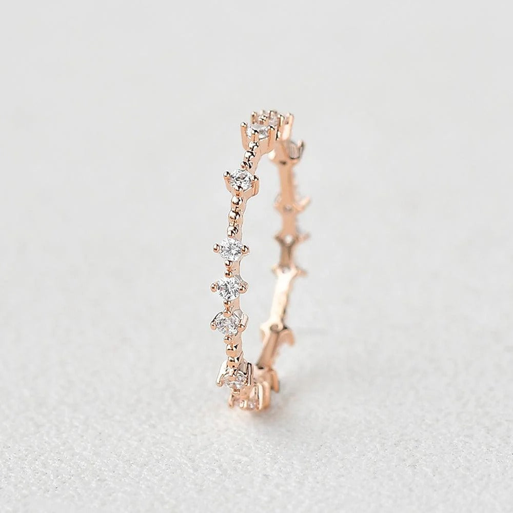 Moissanite Full Eternity Round Cut Fancy Band For Her