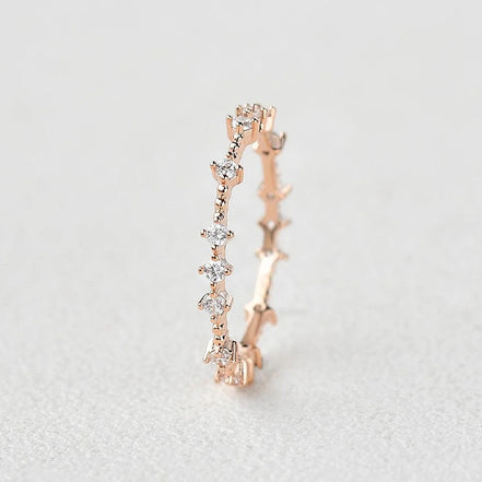 Moissanite Full Eternity Round Cut Fancy Band For Her