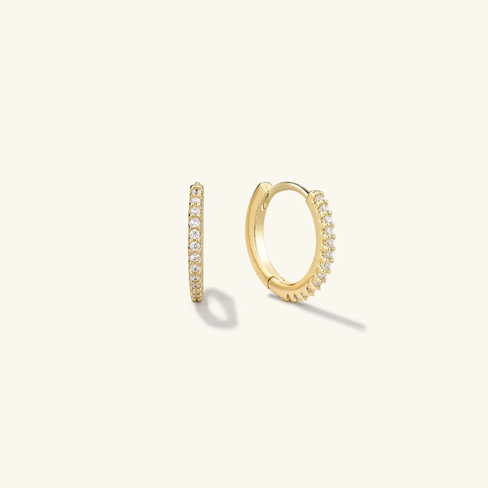 D Color Moissanite Round Cut Hoop Lever Back Earring