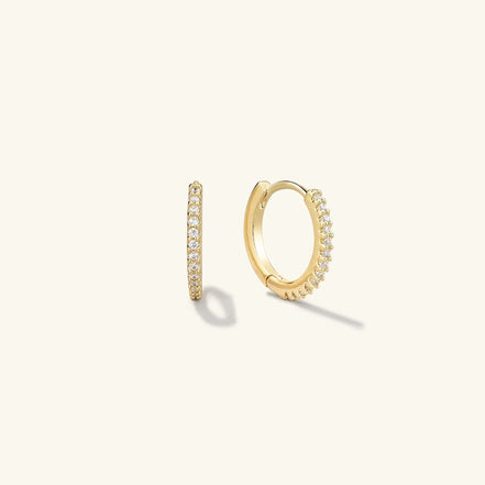D Color Moissanite Round Cut Hoop Lever Back Earring