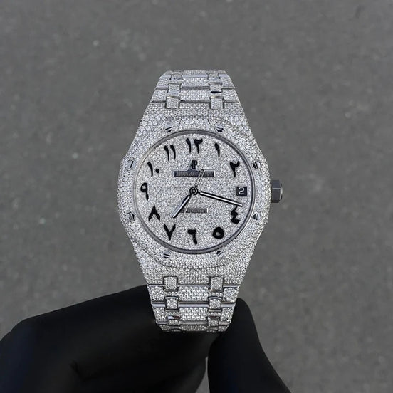 Automatic Full White Moissanite Luxury Watch Gift For Men's