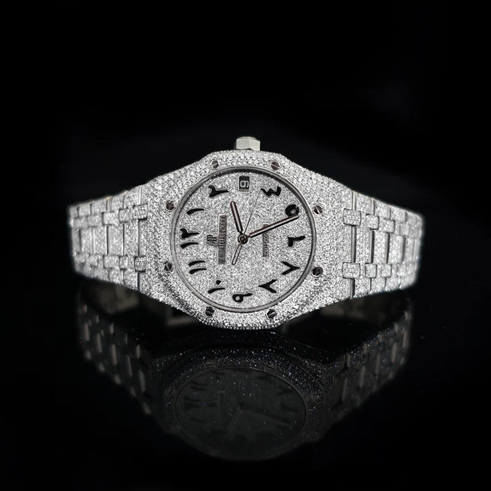 Automatic Full White Moissanite Luxury Watch Gift For Men's