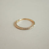 Knife Shank Moissanite Round Cut Unique Style Band