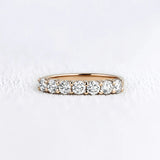 Half Eternity Round Cut Moissanite Wedding Band Gift For Her