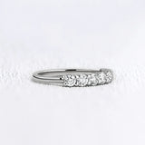 Half Eternity Round Cut Moissanite Wedding Band Gift For Her
