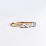 Half Eternity Round Cut Moissanite Wedding Band Gift For Her