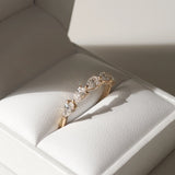 Half Eternity Pear Cut Moissnaite Wedding Band