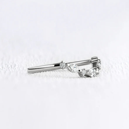 VVS1 Moissanite Marquise & Round Cut Eternity Band