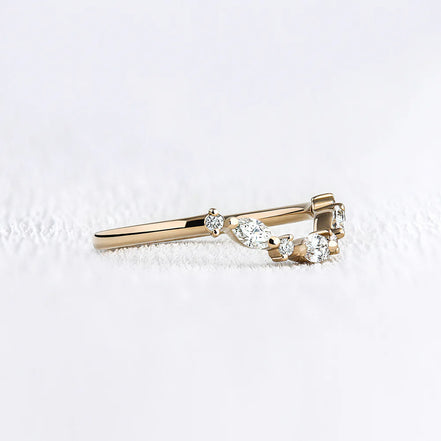 VVS1 Moissanite Marquise & Round Cut Eternity Band