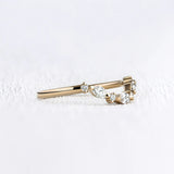 VVS1 Moissanite Marquise & Round Cut Eternity Band