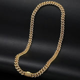 VVS1 Clarity Moissnaite Diamond Round Cut Cuban Liked Chain
