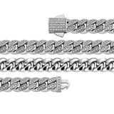 925 Sterling Silver VVS1 Moissanite Miami Cuban Link Chain For Him