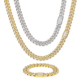Baguette Moisnaite Diamond Hip Hop Iced Out Cuban Chain