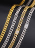 Baguette Moisnaite Diamond Hip Hop Iced Out Cuban Chain